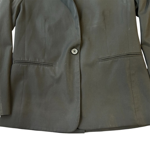Everlane Blazer Size 0 Womens Black Jacket Wool One Button Lined Size 4 - Picture 3 of 7